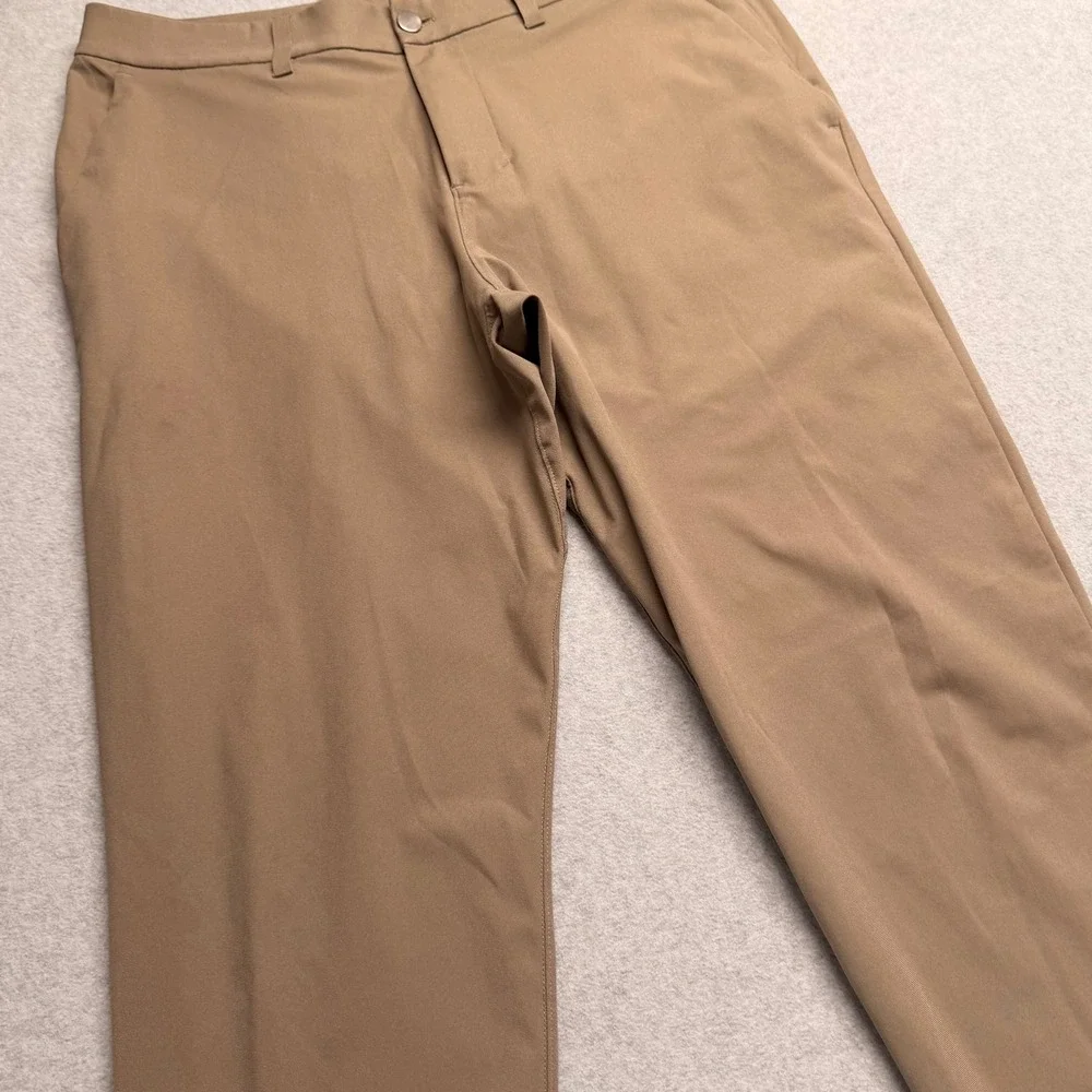Lululemon Commission Slim-Fit Pant 34 Tan Khaki Warpstreme Chino Dress Casual